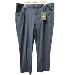 LIBIN Golf Pants Slim Fit Casual Stretch Work Dress Trousers Navy Blue‎ 40x30
